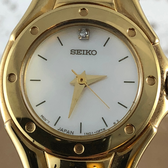 Gold Tone Seiko Bracelet with Watch main image 6